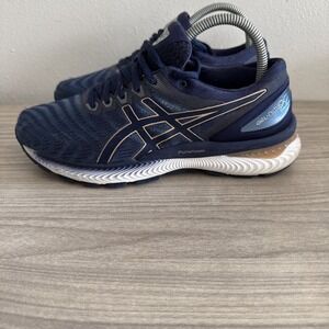 VGC! Asics Gel Nimbus 22 Womens Sz 8 Wide Running Shoes Sneakers Blue 1012A586